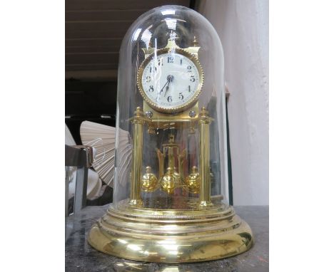DOMED BRASS MANTEL CLOCK 