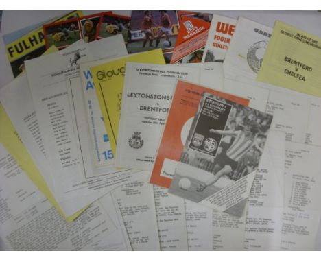 BRENTFORD SPECIALS, 1980/1981, 33 Football programmes from the season, Reserves (16) Homes - Aldershot, Cambridge United, Cha