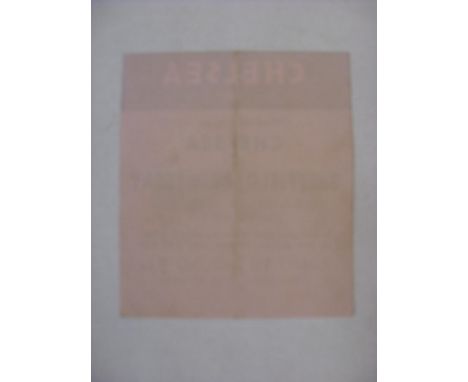 CHELSEA, 1966/1967, a football programme &amp; ticket for the FA Cup fixture against Sheffield Wednesday, played on 08/04/196