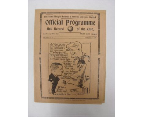 TOTTENHAM HOTSPUR RESERVES, 1937/1938, versus Brentford Reserves, a football programme from the fixture played in the London 