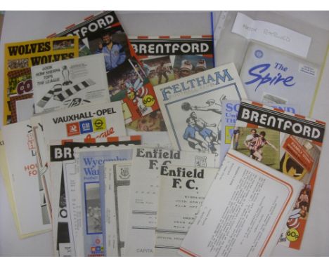 BRENTFORD SPECIALS, 1987/1988, 29 Football programmes from the season, Reserves (8) Homes - Leyton Orient, Wimbledon, Away's 