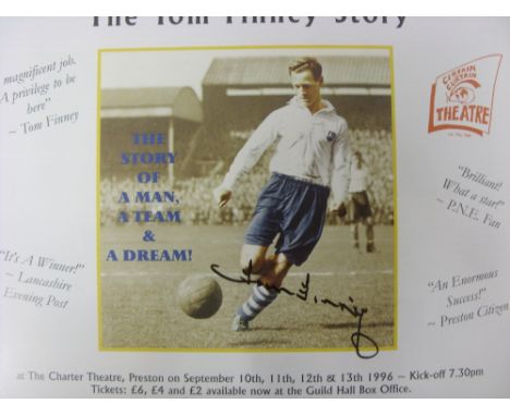 TOM FINNEY, 1996/1997, an item signed by Tom, 12/08/1996 Preston North End v Blackburn Rovers, football programme to celebrat