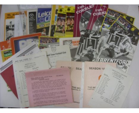 BRENTFORD SPECIALS, 1984/1985, 37 Football programmes from the season, Reserves (6) homes - Leyton Orient, Wimbledon, Away's 