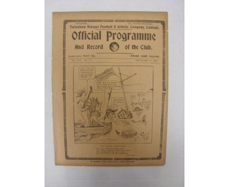 TOTTENHAM HOTSPUR RESERVES, 1923/1924, versus Brentford Reserves, a football programme from the fixture played in the London 