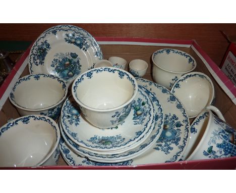 Selection of Mason's 'Fruit Basket', breakfast cups and saucers, cereal bowls, egg cups etc