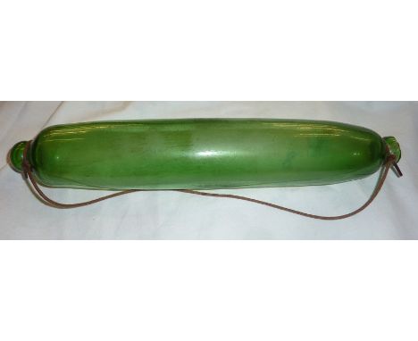 Green glass rolling pin