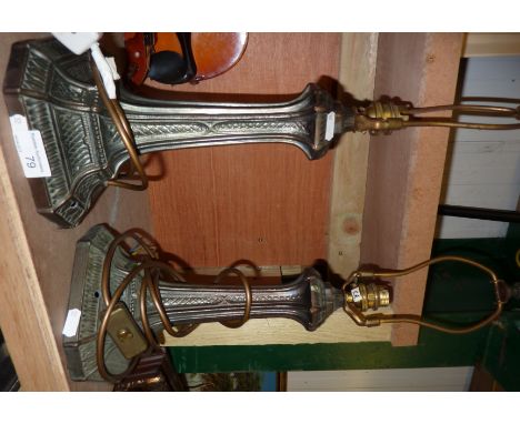 Pair of cast lamp bases