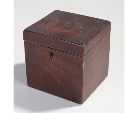 George III mahogany tea caddy 
