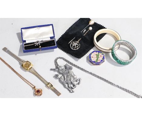 Jewellery, to include stick pins, necklaces, brooch, etc, (qty)