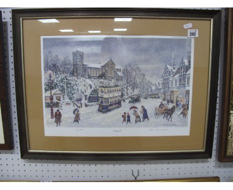 A George Cunningham Signed Limited Edition Print 47/500 of Ecclesall, signed bottom right in pencil, 30cm x 44cm