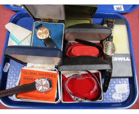 A Small Collection of Vintage Automatic Wristwatches, including Timex (2), Sekonda and Tunis. (2)
