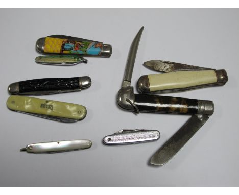Folding Pocket Knives, including mother of pearl scales, etc.