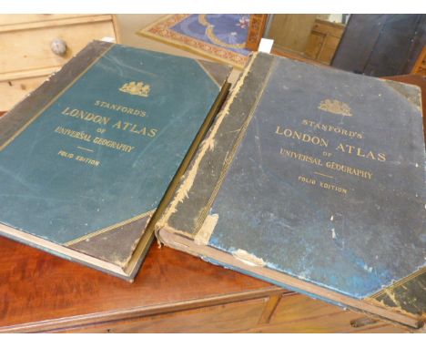 Stanfords London Atlas of universal Geography Foliio edition 1904 and Another Stanfords London Atlas of universal Geography F