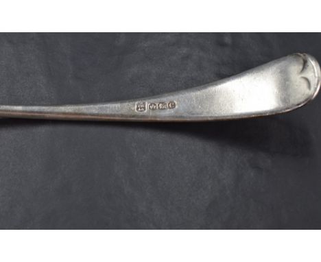 A George V silver Old English pattern ladle, with pip reverse and engraved with initial O, marks for Sheffield 1920, maker Co