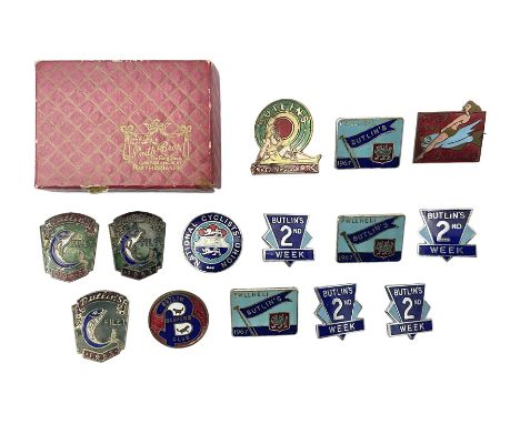 Collection of vintage mid 20th century Butlins enamel badges