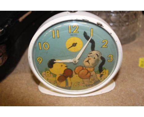 Vintage Smiths Sooty &amp; Sweep alarm clock