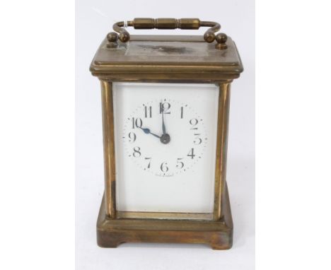 Brass cased carriage clock