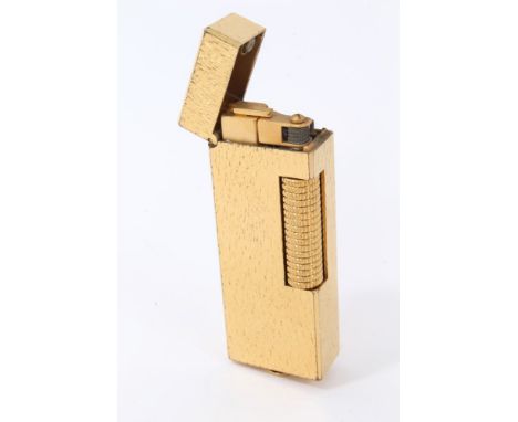 Gold plated Dunhill lighter, in original pouch