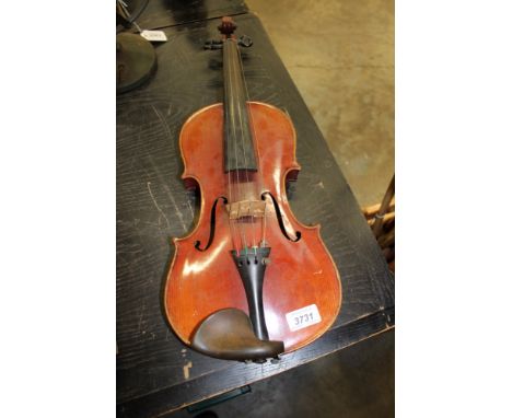Antique violin bearing label stating ‘Antonius Stradiurarius Cremonensis Faciebat anno 1725’, length of back including button