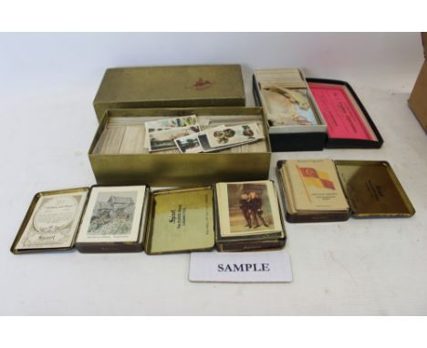 Cigarette cards selection of part sets with R&amp;J Hill silk issues Britains Stately Homes, Typhoo Tea Cards, A Tale of Two 