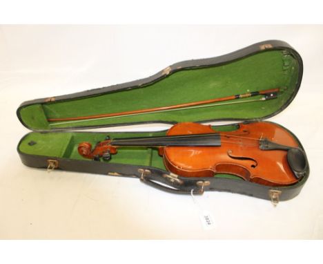 Violin and bow in case