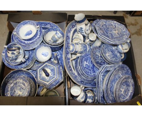 Copeland Spode blue and white tea, dinner and coffee ware (qty)