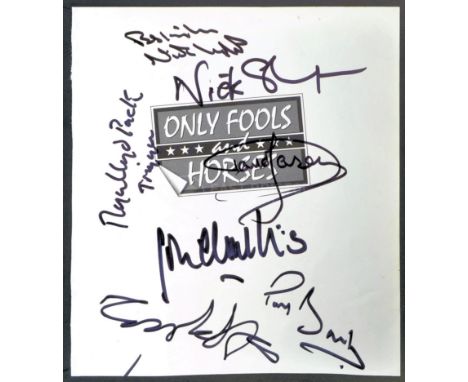 Only Fools &amp; Horses - 40th Anniversary Auction - a cast signed page from The Bible Of Peckham script book, autographed by