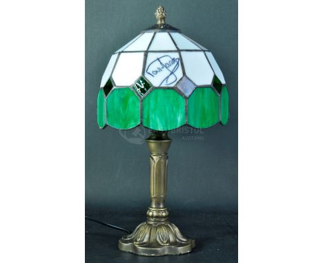 Only Fools &amp; Horses - 40th Anniversary Auction - a Tiffany style multi-coloured glass shaded table lamp, identical to the