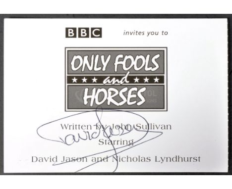 Only Fools &amp; Horses - 40th Anniversary Auction - an original BBC issued Recording Ticket for the 2001-2003 Christmas Spec