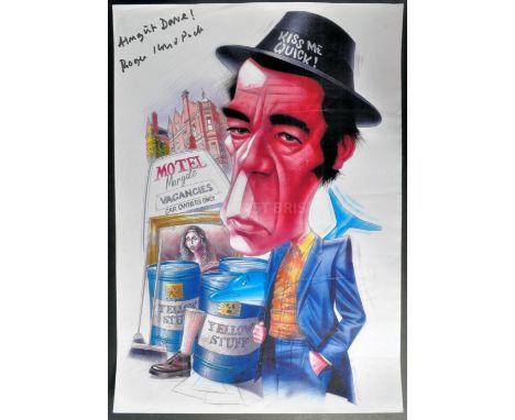Only Fools &amp; Horses - 40th Anniversary Auction - Roger Lloyd Pack (1944-2014 - Trigger) - autographed A3 caricature artwo