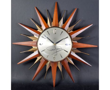 Only Fools &amp; Horses - 40th Anniversary Auction - a vintage Metamec made starburst wall clock, identical to that seen in t