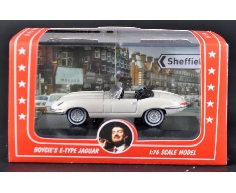 Only Fools &amp; Horses - 40th Anniversary Auction - Boycie's E Type Jag - Oxford made autographed 00 gauge 1/76 scale white 