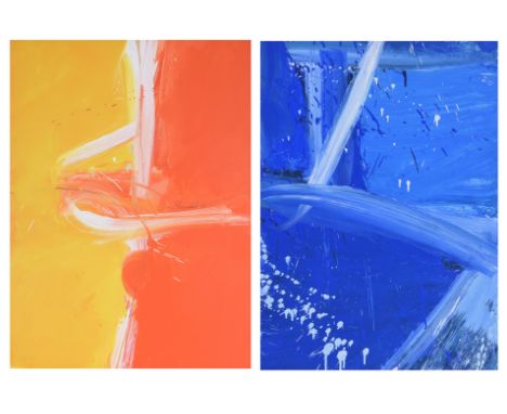 (2) David Budd (New York, Florida, France, 1927 - 1991) Original gouache paintings. Each signed and dated 1961. One framed an