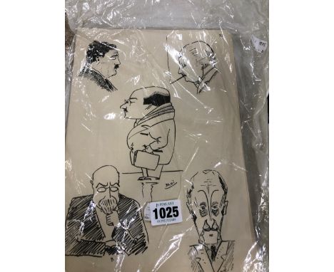 A QUANTITY OF HUMOROUS PORTRAIT PRINTS AND CARTOONS. 