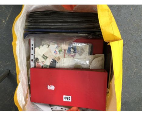 ALBUMS OF 20th C. POSTAGE STAMPS, SOME LOOSE AND TWO ALBUMS OF FIRST DAY COVERS