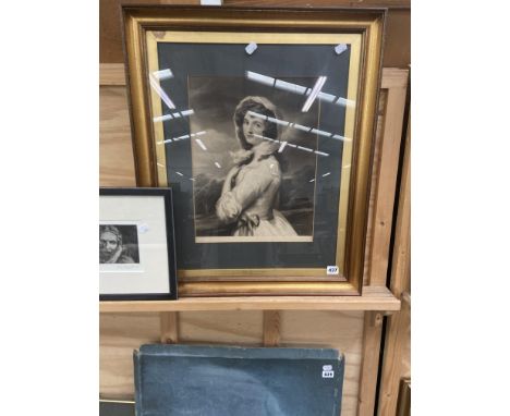A PORTRAIT PRINT AFTER HAMILTON AND A MODERN LIMITED EDITION PRINT.&nbsp;