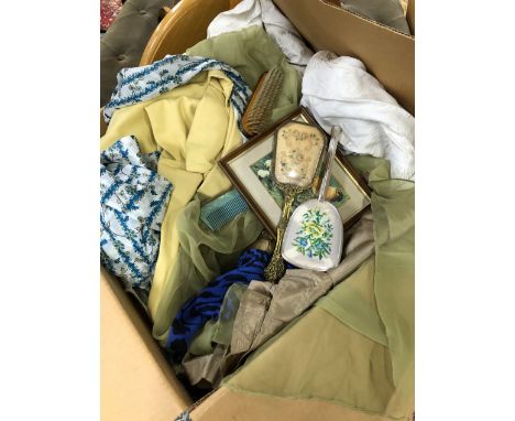VINTAGE FABRIC, SCARVES, DRESSES, SHOES ETC.