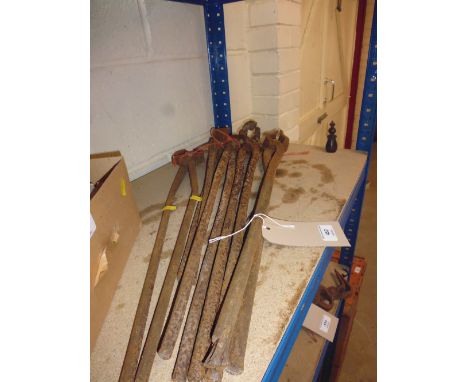 Five blacksmith's tools