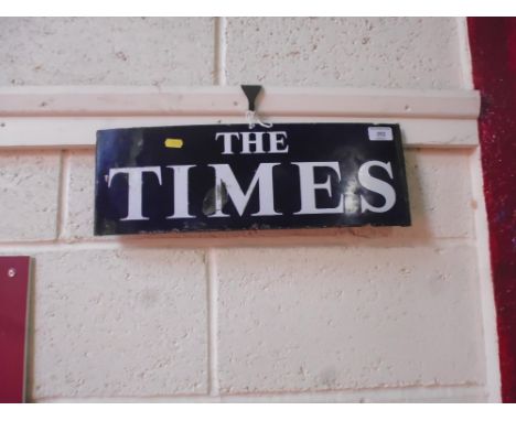 'The Times' advertising enamel sign