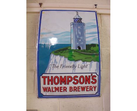 Thompsons-Walmer Brewery enamel sign