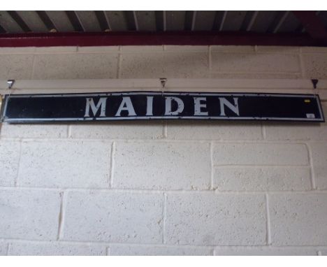 A Maiden enamel sign