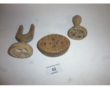 Three butter prints 