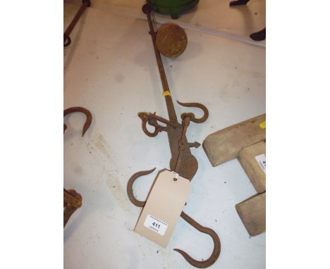 A set of small balance scales