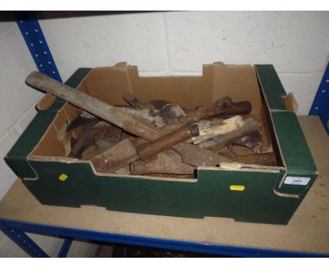 A quantity of old tool heads; tools etc.