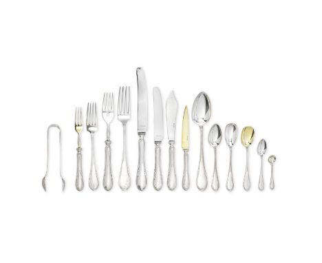 An extensive Austrian silver table service of flatware and cutleryVienna, 800 standard marks, circa 1922, with pre and post 1
