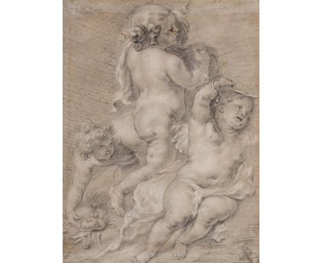 Attributed to Jakob de Wit (Dutch 1695-1754)PuttiGraphite and chalk20 x 14.5cm (7¾ x 5½ in.)Condition Report: Light undulatio