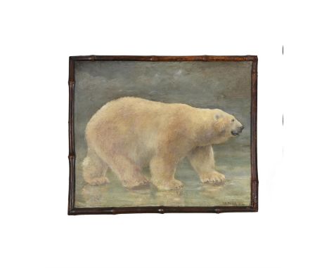 C.E. Swan (British c. 1894)A Polar BearOil on panelSigned and dated 94 lower right 24 x 29cm (9¼ x 11¼ in.)ProvenanceNicholas