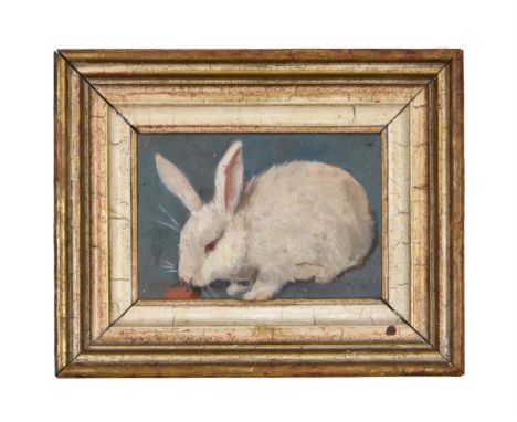 English School (early 20th century)A white rabbitOil on canvas laid down to board13.5 x 19cm (5¼ x 7¼ in.)Please Note: The ca