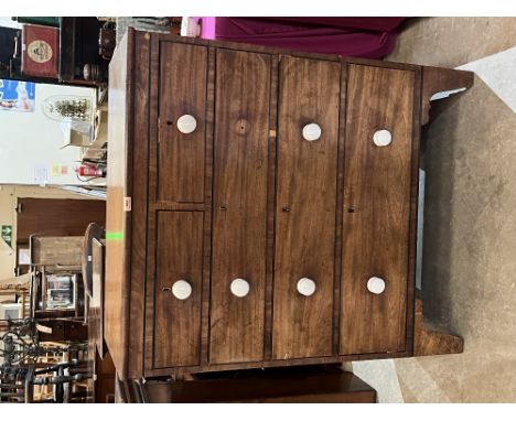 A 19th century mahogany chest of drawers on bracket feet. 38' wide