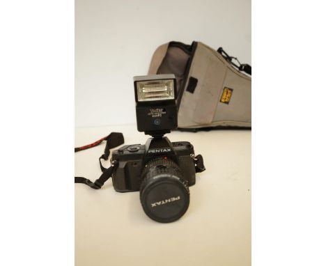 Pentax P30N camera with flash & soft case 